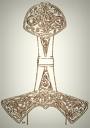каролингский меч из Суонтаки - прорисовка