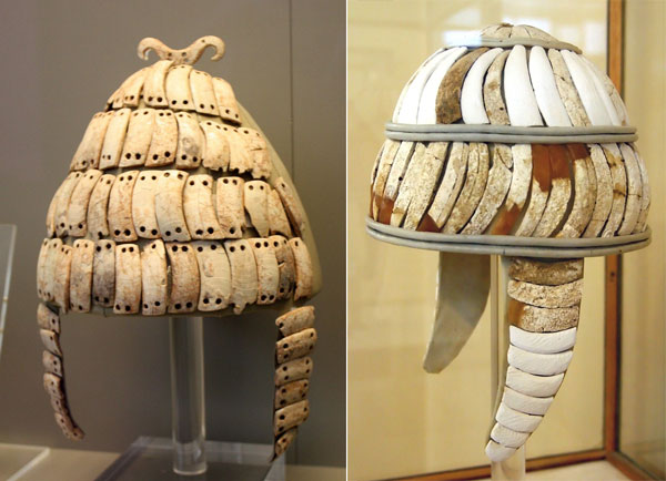 Шлемы из кабаньих клыков