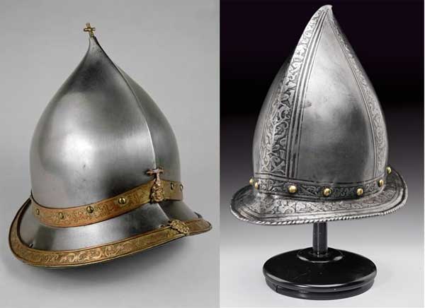 европейские высокие шлемы эпохи шеломов