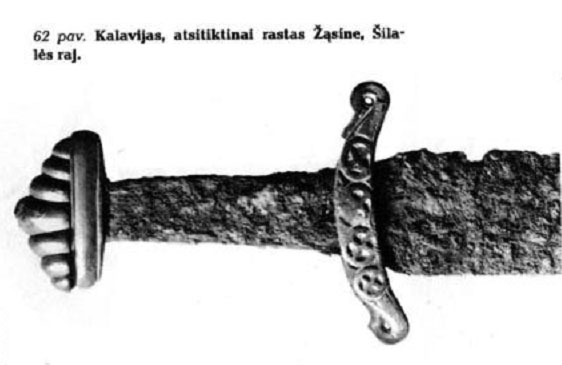 Куршский меч типа Т1 по Петерсену из Литвы
